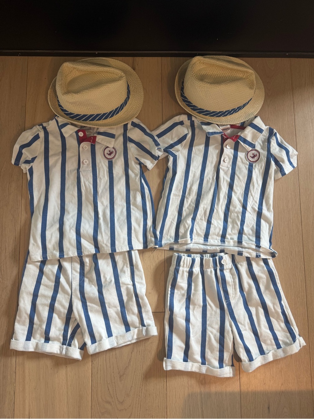 Twin Boy matching set & Hats